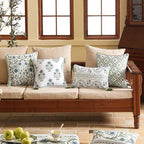 ISAENNE Designer Linen Throw Pillow Cover,Set of 2,20"x12"-Mosella D - Image 3