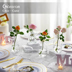 Glasseam Glass Bud Vases for Centerpieces: Bulk of 24 Clear Small Vases - Image 4