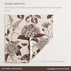 Foindtower Set of 2 Linen Floral Throw Pillow Covers Vintage Accent Print Decorative Cushion Covers Farmhouse Boho Home Decor for Sofa Chair Couch Bedroom Living Room,22×22 Inch,Dark Brown - Image 7