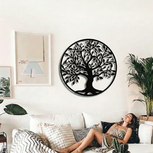 DEKADRON Metal Wall Art - Tree of Life - Family Tree Metal Wall Decor Home Office Decoration Bedroom Living Room Decor (*18" W x 18" H / 45x45cm) - Image 6