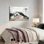 ZERILYN Ship Next Day – Patriotic Canvas Wall Art, American Flag in Mountains, Beach, Forest, Meadow, Barn, Farmhouse Decor, Rustic Country Wall Decor, Americana Prints for Living Room - Image 5