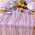 Lilac Purple Cheesecloth Table Runner Fall Wedding Party Decor, 12 Pack - Image 2
