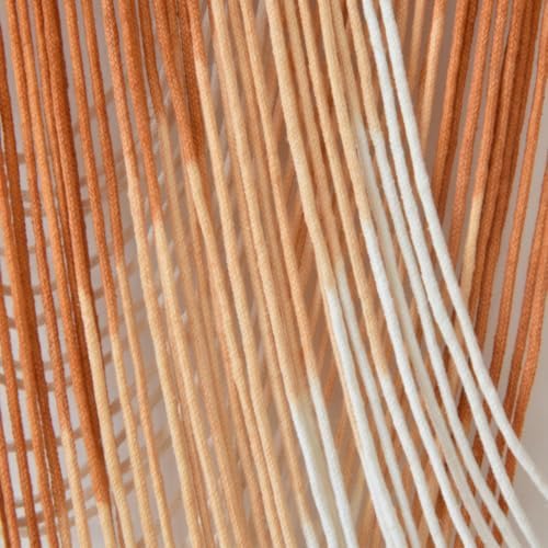 Macrame Wall Hanging Orange Boho Dip Dye Fiber Art Craftsmanship 57"W*41"L - Image 7
