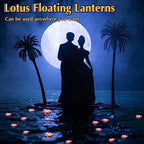 Liliful LED Floating Lotus Lantern Diwali Pool Pond Decor Purple 3.94&5.91" - Image 5