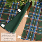 Threadmade Stowe Tartan Plaid Tree Skirt, Green - 48" W x 48" L - Image 2