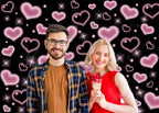 10x8FT Valentine's Day Backdrop Black and Pink Heart Photo Backdrop 90s Background Sweet Women Men Happy Birthday Party Photography Background Studio Props - Image 4