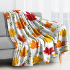 Maple Leaves Blanket, Fall Leaf Fleece Throw Blanket Twin XL Size for Couch Bed Sofa, Autumn Seasonal Blankets and Throws, Decor & Gifts, Super Soft Plush Flannel Blanket, 66x90 - Image 2