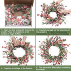 Artgar Front Door Wreath 24 Inch Spring/Summer Wreaths for Front Door - Image 6