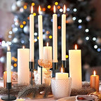 Sieral Candle Holders Bulk Taper Candlesticks Holders Set Modern Decorative Metal Candelabras for Wedding Anniversary Home Dinning Table Centerpiece Xmas Party Decor(Matte Black,24 Pcs) - Image 6