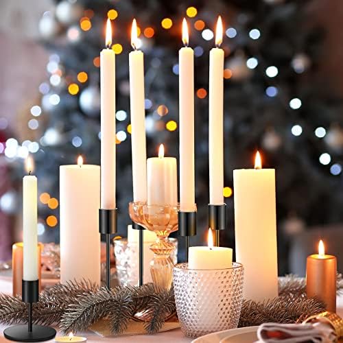 Sieral Candle Holders Bulk Taper Candlesticks Holders Set Modern Decorative Metal Candelabras for Wedding Anniversary Home Dinning Table Centerpiece Xmas Party Decor(Matte Black,24 Pcs) - Image 6