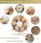 18 Inch Lush Fall Wreath for Front Door - Image 2