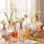 Yaomiao 30 Pcs Glass Bud Vases Centerpieces, Orange Yellow Gradient Series - Image 3
