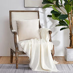 GIGIZAZA Velvet Ivory Throw Pillow Covers Decorative Cushion Covers Cream Pillow Cases Sham for Sofa Couch (18x18inch(45x45cm)-4pcs, Ivory) - Image 6