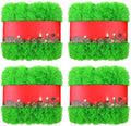 4 Pack Total 262 ft Lime Green Christmas Garland Non Lit Artificial Greenery Pine Garland Christmas Decorations Soft Holiday Decor Home Garden for Outdoor Indoor Stairs Fireplaces by Yuxung