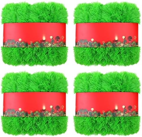4 Pack Total 262 ft Lime Green Christmas Garland Non Lit Artificial Greenery Pine Garland Christmas Decorations Soft Holiday Decor Home Garden for Outdoor Indoor Stairs Fireplaces by Yuxung