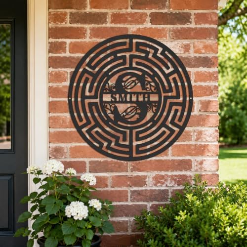 Custom Family Name Metal Wall Decor With Monogram Initial - Image 5