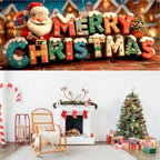 Santa Claus Garage Door Banner 16x7 Ft - Bold MERRY CHRISTMAS Text for 2 Car Garage Outdoor Indoor Decor - Image 7