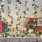 suddus 33FT 100 LED Ivy Vine with Fairy Lights Plug in Clear Wire - Image 6