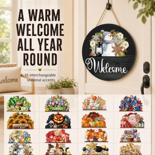 16 Pcs Interchangeable Welcome Sign for Front Door, 12 Inch (1pc) - Image 3