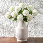 Mitt&Ditt Ceramic Flower Vase with Handles, 11 inch Tall Off-White Vase, Large Decorative Terracotta Vases, Farmhouse Rustic Pottery Vases for Home Decor, Living Room, Table - Image 6