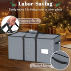 Keten Large Christmas Ornament Storage Boxes with Adjustable Dividers - Image 7