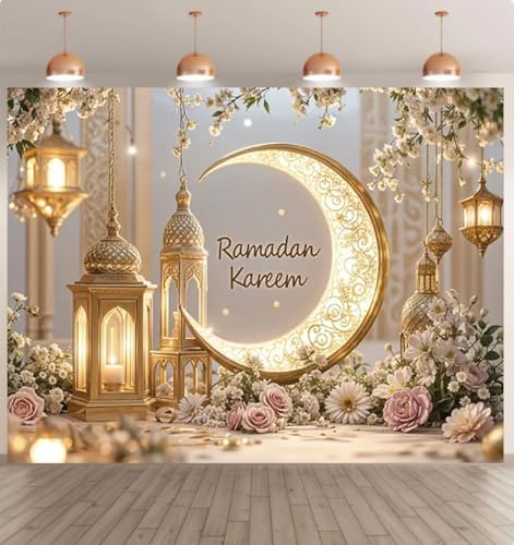 Generic 9x6ft Multicolored Vinyl Eid Photography Backdrop with High Definition Digital Printing, Perfect for Party Banners and Home Decorations by Unknown