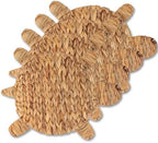 Woven Turtle Placemats Set of 4 (12.6"x17") – Water Hyacinth Placemats Indoor – Farmhouse Placemat for Dining Table – Boho Place mats – Wicker Rattan Place mats - Image 6