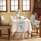 ISAENNE Designer French Linen Table Runner,71"x12"-Mosella E - Image 6