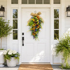 Svndlyn Lighted Spring Summer Floral Swag with Butterflies and Wildflowers - Image 4