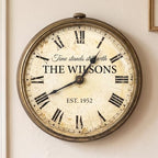 Personalized Family Name Wall Clock, Custom Antique Pocket Watch Clock, Vintage Style Working Clock, Rustic Family Wall Decor, Anniversary, Wedding & Housewarming Gift - Image 4