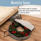VENO 4 Pack Summer Wreath Storage Container, 36 Inch Clear Wreath Bag, Spring, Christmas Garland Decoration Organizers with Zipper and Durable Handles (Clear, 36"-4 Pack) - Image 6