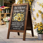 TEAKMAMA A Frame Chalkboard Signs 40"x20", Large Freestanding Chalk Board by TEAKMAMA