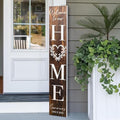 Personalized Welcome Sign for Front Door, Custom Welcome Sign for Porch Outdoor Welcome Home Decorations, 48"x8" PVC Sign (Design 4) by BasicFundamentals
