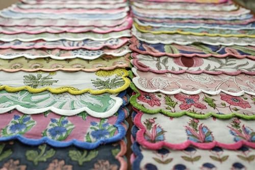 Ridhi Hand Block Print Cloth Napkins, Mix Random, 18x18 in, Set of 8 - Image 7