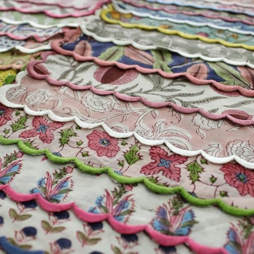 Ridhi Hand Block Print Cloth Napkins, Mix Random, 18x18 in, Set of 8 - Image 5