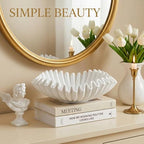 FESTGLOX White Decorative Bowl, Decorative Fruit Bowl for Kitchen Counter - Image 5