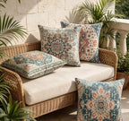 Throw Pillow Covers 20x20 Inch Set of 4 Washable BOHO Vintage Style Decorative Throw Pillow Cases Soft Velvet Square Farmhouse Decor Retro Cushion Covers for Couch Sofa Bed Living Room Outdoor - Image 6