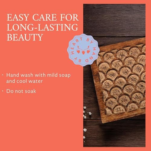 Mela Artisans Scallop Wood Box - Medium Burnt, 9x6 in - Image 6