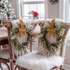 Riceshoot 12" Small Christmas Wreath for Chair Mini Cabinet Wreath with Bow by Zuqqaaoor