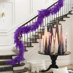 N&T NIETING Christmas Garland Norfolk Pine Garland Real Touch Artificial Christmas Purple Xmas Garland for Mantle, Table Holiday Fireplace Staircase Indoor Outdoor Christmas Decorations (9 FT) - Image 6