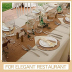 Gejoy 18 Pcs Boho Woven Placemat Wood Bead Napkin Ring with Dinner Napkin - Image 5