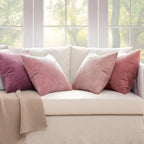 MIULEE Soft Corduroy Decorative Throw Pillow Covers Purple Pink 20x20 - Image 5