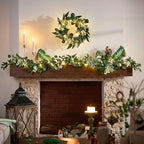 Valery Madelyn 6 Ft St Patrick's Day Garland Decorations with Lights, Artificial Spring Eucalyptus Garland for Mantle with Lucky Shamrock Clover Ornaments, Perfect Irish Festival Home Party Decor - Image 2
