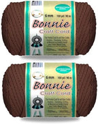 Pepperell Bonnie Braid Macrame Cord | 6mm x 100yd | Almond (Value 2-Pack) | Twisted Polypropylene Cord for DIY Crafts, Plant Hangers, Wall Hangings, Crochet & Macrame | Long-Lasting, Vibrant Color by PepperellCrafts