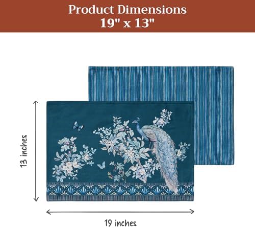 Maison d' Hermine Placemats Set of 4 Reusable 100% Combed Cotton (13"x19") - Image 5