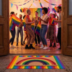 Drydiet 2 Pcs Pride Month Layered Doormats Rainbow LGBTQ Coir Welcome Mat - Image 4