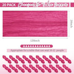 20 Pack Hot Pink Table Runner 10Ft Cheesecloth Table Runner Boho Gauze Table Runners Romantic Long Sheer Fabric Cheese Cloth Table Runners for Wedding Party Bridal Shower(Hot Pink) - Image 2