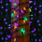Novelty Lights 24FT 70 Light Purple Green & Yellow LED Mardi Gras Lights - Image 3