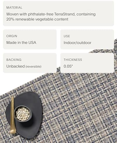 Chilewich Basketweave Placemats, Woven Rectangle Placemats Set of 4 - Image 4