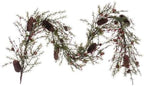 Vickerman 5' Green Artificial Leaf Garland. by Unknown
